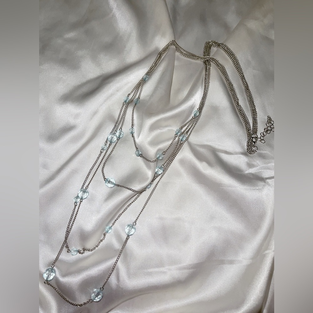 Long Layered Beaded Necklace